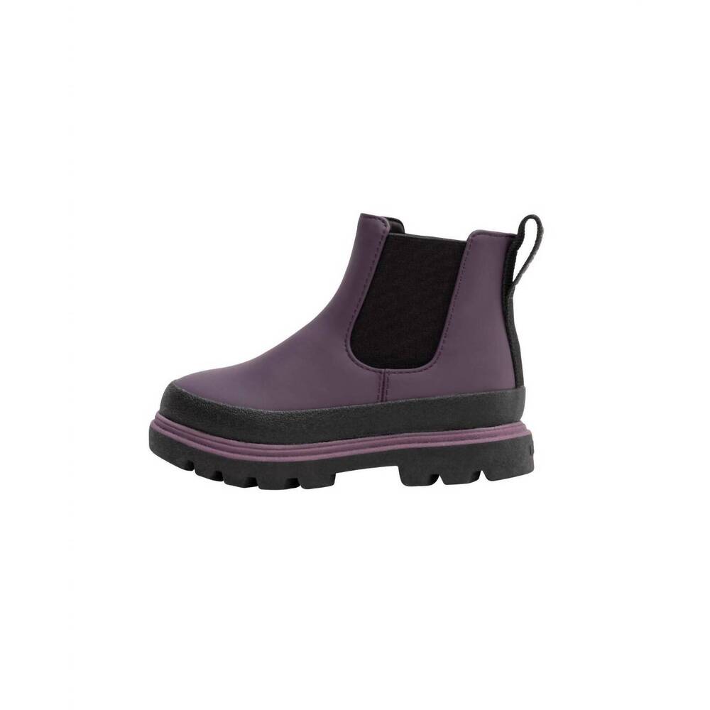NEW NATIVE kids' kensington chelsea boots in velvet purple